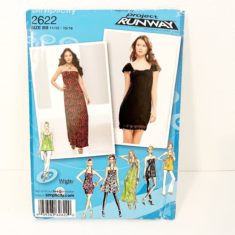 Simplicity Project Runway Sewing Pattern 2622